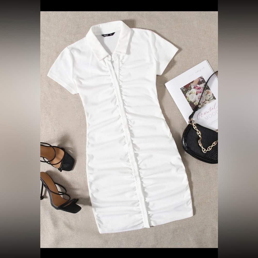 plus ruched detail dress